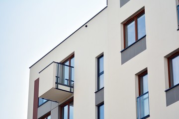 Modern European residential apartment building