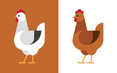 Hen flat icon.