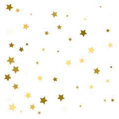 Fototapeta na wymiar Gold stars. Confetti celebration, falling golden abstract decoration