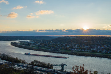 Sunrise over Ohio River