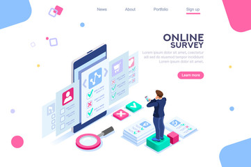 Fototapeta premium Survey Evaluation Concept Vector