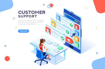Customer Support Concept Vector