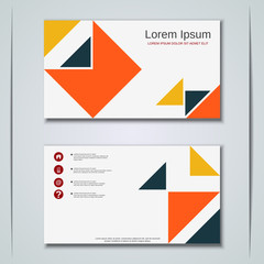 Modern business visiting card vector template