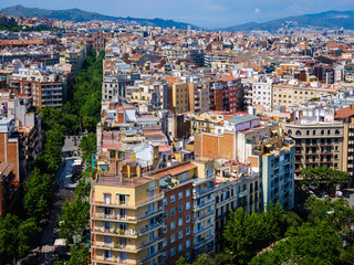 Fototapeta premium Aerial view of Barcelona