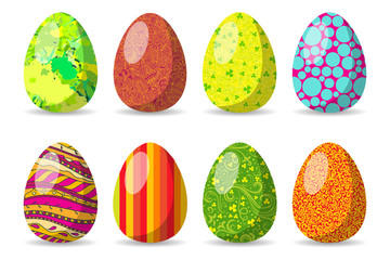Happy Easter greeting card design elements