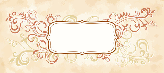 Floral ornamental frame