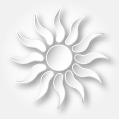 Paper sun on the sky