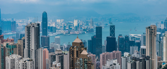 Cityscape of Hong Kong in China.