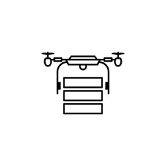 copter, drone, transportation, delivery icon. Element of quadrocopter icon. Thin line icon for website design and development, app development. Premium icon