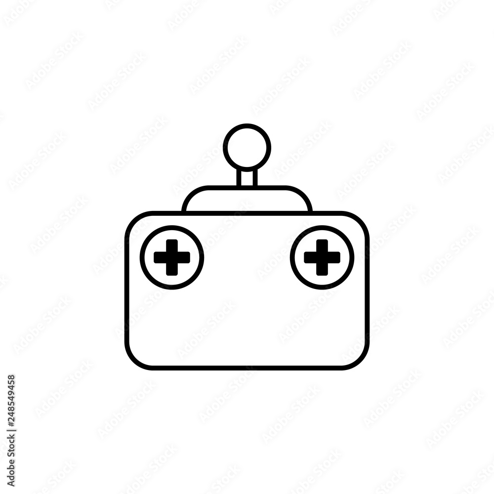 Aufkleber remote control, quadcopter, drone icon. element of quadrocopter icon. thin line icon for website des