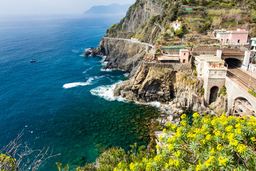 Riomaggiore train station at Cinque Terre, Italy