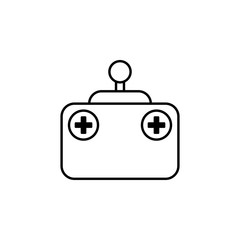 Obraz premium remote control, quadcopter, drone icon. Element of quadrocopter icon. Thin line icon for website design and development, app development. Premium icon