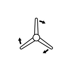 propeller, drone, copter icon. Element of quadrocopter icon. Thin line icon for website design and development, app development. Premium icon