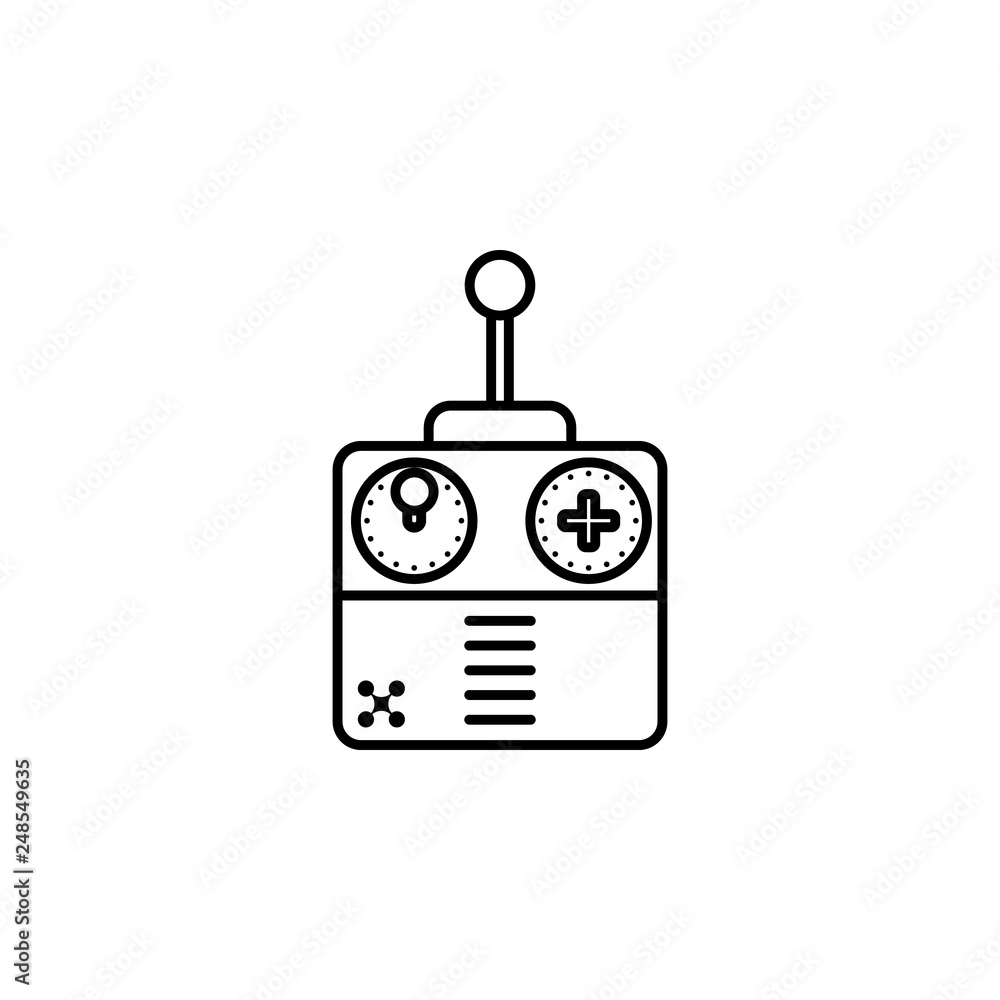 Poster remote control, quadcopter, drone icon. element of quadrocopter icon. thin line icon for website des