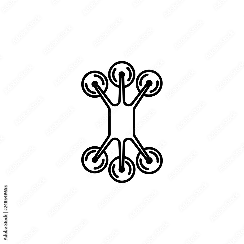 Poster propeller, quadcopter, drone icon. element of quadrocopter icon. thin line icon for website design a