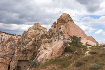 Fototapeta premium Fairy chimneys in Nevsehir, Goreme, Cappadocia Turkey.