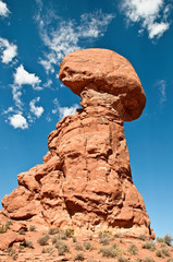 Arches National Park, Balanced Rock in sunshine