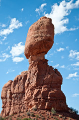 Balanced Rock from side in Arches National Park, USA