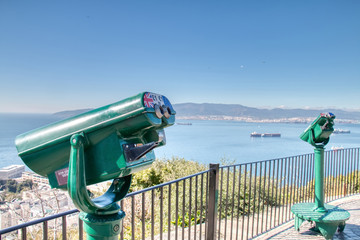 Binoculars on Gibraltar Rock