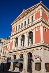 Obraz premium The historic building of the Wiener Musikverein inaugurated on January of 1870