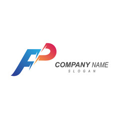 FP Logo, Letter F And Letter P Logo