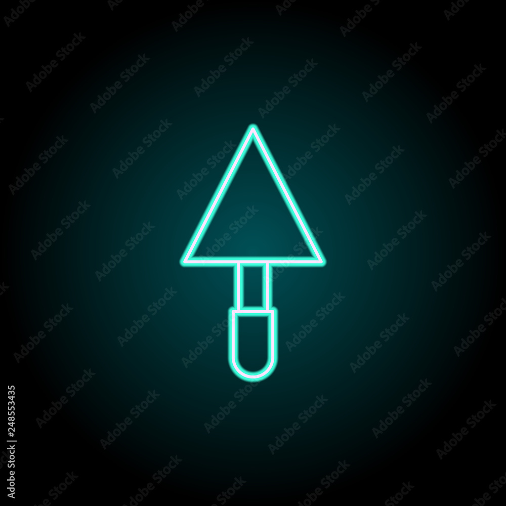 Poster scraper icon. elements of construction in neon style icons. simple icon for websites, web design, mo
