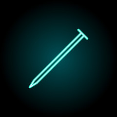 screw icon. Elements of construction in neon style icons. Simple icon for websites, web design, mobile app, info graphics