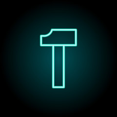 hammer icon. Elements of construction in neon style icons. Simple icon for websites, web design, mobile app, info graphics