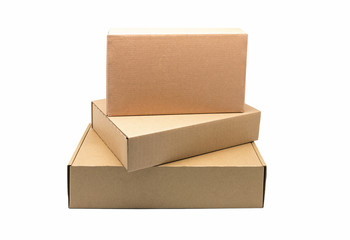 Craft box container on a White background