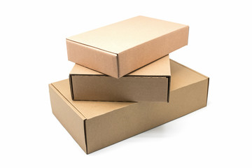 Craft box container on a White background