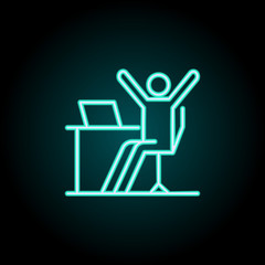 businessman icon. Elements of conceptual figures in neon style icons. Simple icon for websites, web design, mobile app, info graphics