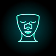 rhinoplasty icon. Elements of plastic syrgery in neon style icons. Simple icon for websites, web design, mobile app, info graphics
