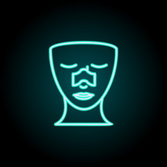 rhinoplasty icon. Elements of plastic syrgery in neon style icons. Simple icon for websites, web design, mobile app, info graphics