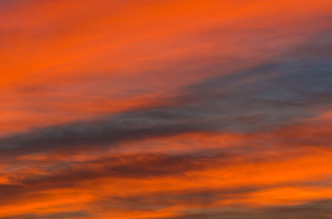 Sunset sky with beautiful colors as background