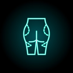 buttocks plastic icon. Elements of plastic syrgery in neon style icons. Simple icon for websites, web design, mobile app, info graphics