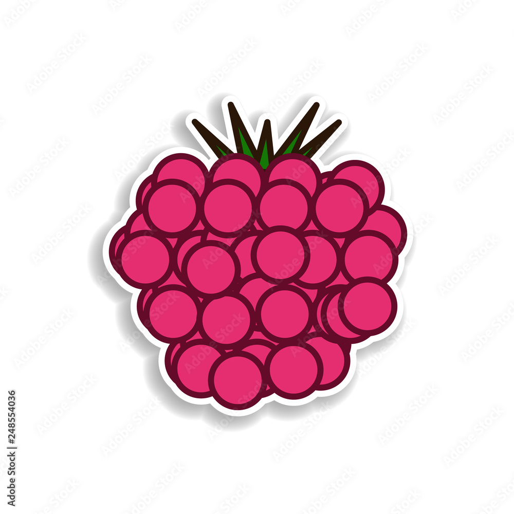 Aufkleber currant colored sticker icon. elements of fruit in color icons. simple icon for websites, web design