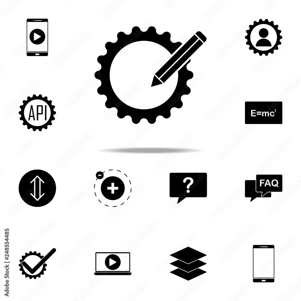 Poster pencil setting icon. web icons universal set for web and mobile