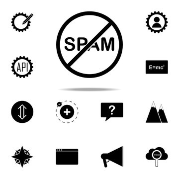 ban on spam icon. web icons universal set for web and mobile