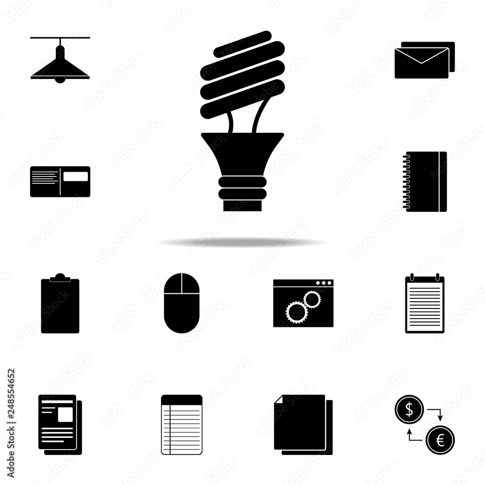 Poster eco lamp icon. web icons universal set for web and mobile