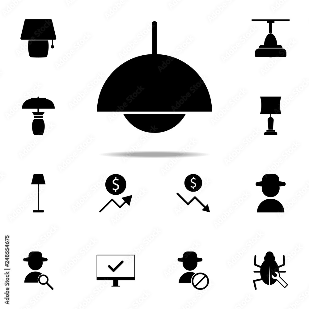 Aufkleber chandelier icon. web icons universal set for web and mobile