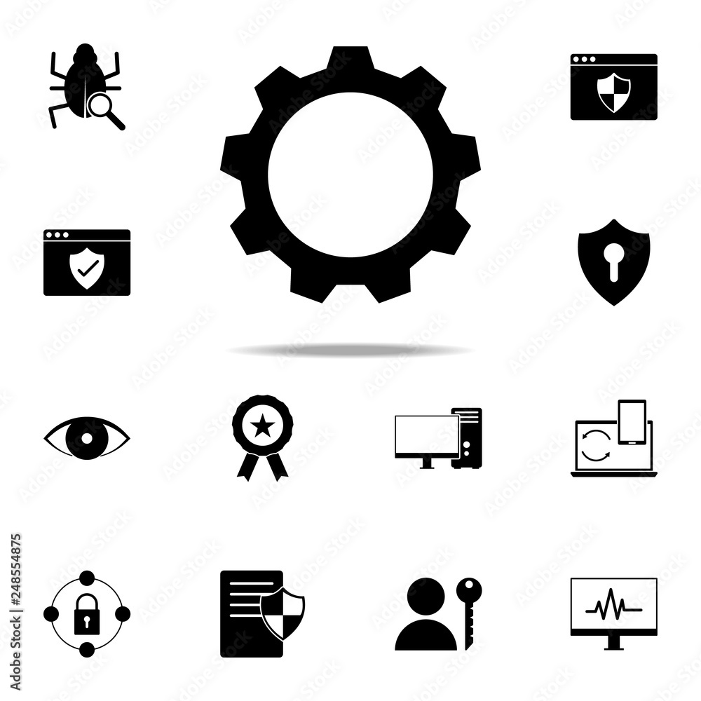 Poster gear icon. web icons universal set for web and mobile