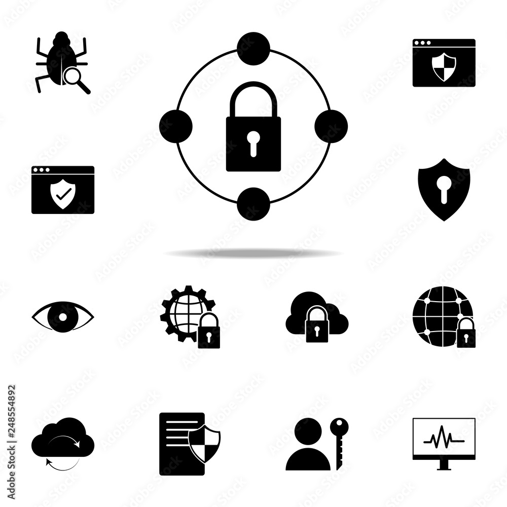Poster lock communities icon. web icons universal set for web and mobile