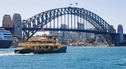Fototapeten Sydney harbor Bridge and ferry © disq
