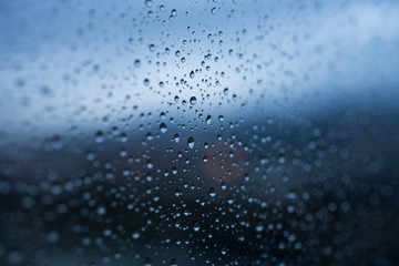 Rain drops on a window