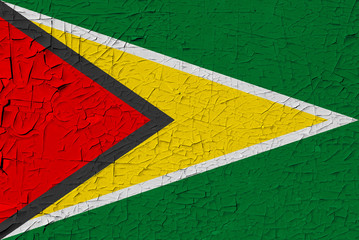 Guyana painted flag