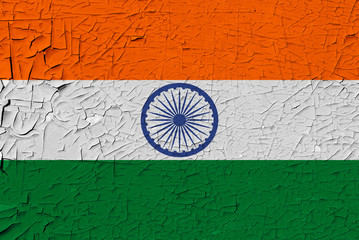 Fototapeta na wymiar India painted flag