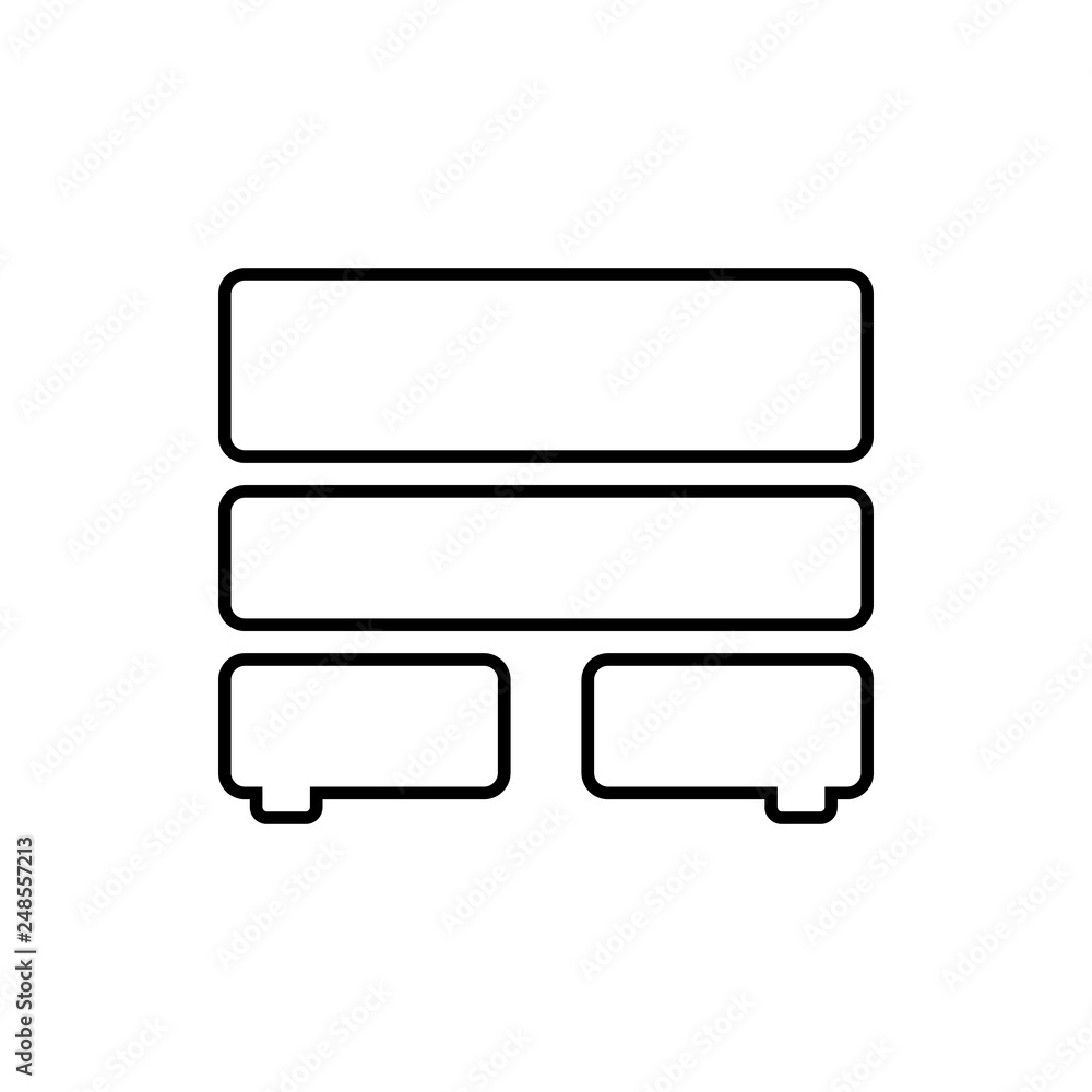 Poster cupboard glyph icon. element of furniture for mobile concept and web apps icon. thin line icon for w