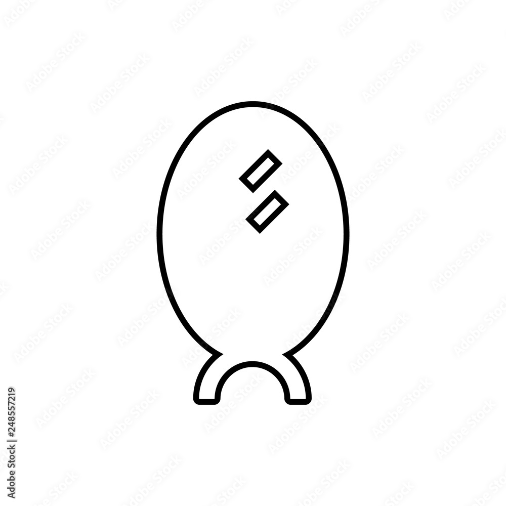 Aufkleber foot mirror glyph icon. element of furniture for mobile concept and web apps icon. thin line icon fo