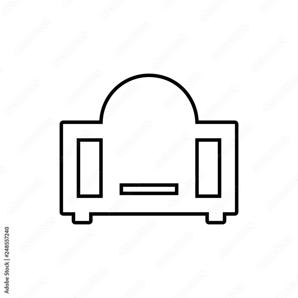 Poster coffee table glyph icon. element of furniture for mobile concept and web apps icon. thin line icon f