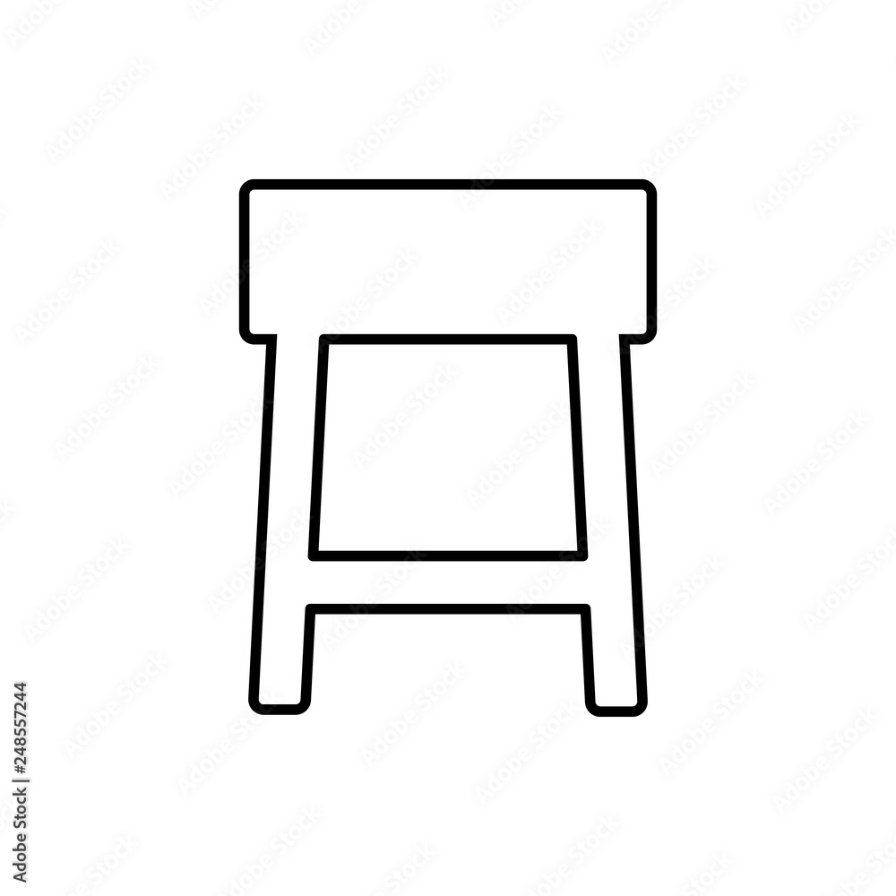 Poster stool glyph icon. element of furniture for mobile concept and web apps icon. thin line icon for webs